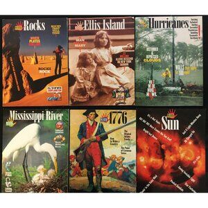 Kids Discover Magazine Lot of 6 Rocks Ellis Island Hurricanes 1776 Sun